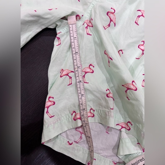 NWOT Massive Men’s Mint Green Elastic Drawstring Shorts Flamingo Design Size XL - Picture 8 of 11